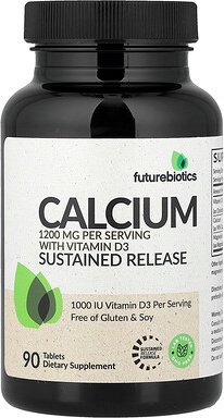 Futurebiotics, Calcium With Vitamin D3, Calcium mit Vitamin D3, anhaltende Freisetzung, 90 Tabletten