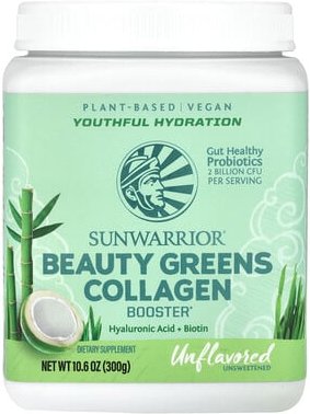 Sunwarrior, Beauty Greens Collagen Booster, geschmacksneutral, 300 g (10,6 oz.)