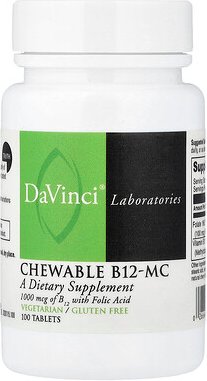 DaVinci Laboratories, Chewable B12-MC, Kautabletten B12-MC, 100 Tabletten