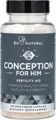 Eu Natural, Conception for Him, Fertility Aid, Fruchtbarkeitshilfe für ihn, 60 pflanzliche Kapseln