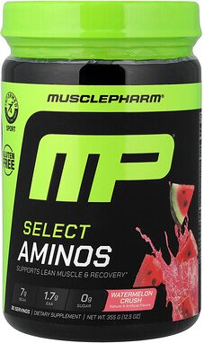 MusclePharm, Select Aminos, Watermelon Crush, Aminosäuren, Wassermelonen-Crush, 355 g (12,5 oz.)
