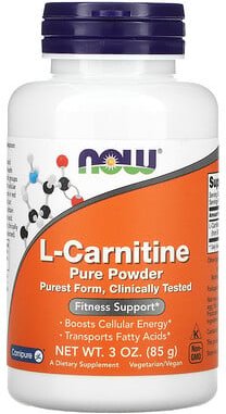 NOW Foods, L-Carnitin, reines Pulver, 3 oz (85 g)