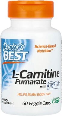 Thumbnail - Doctor's Best, L-Carnitine Fumarate with Biosint Carnitine, L-Carnitin-Fumarat mit Biosint-Carnitin, 60 pflanzliche Kaps...