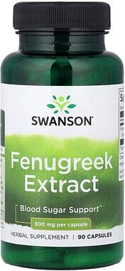 Swanson, Fenugreek Extract, Bockshornklee, 500 mg, 90 Kapseln