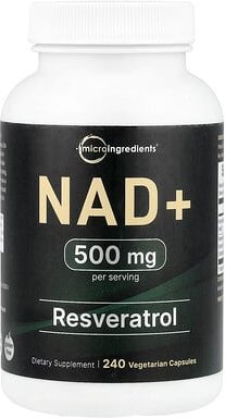Micro Ingredients, NAD+, 240 pflanzliche Kapseln