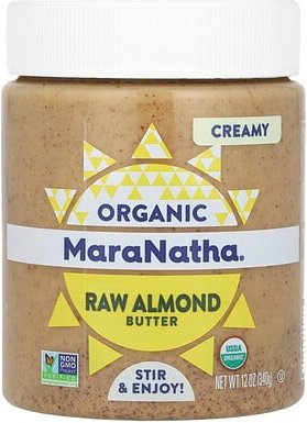 MaraNatha, Organic Raw Almond Butter, Bio-Mandelbutter mit rohen Mandeln, cremig, 340 g (12 oz.)