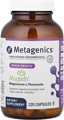 Metagenics, Magnesium L-Threonate, Magnesium-L-Threonat, Gehirngesundheit, 120 Kapseln