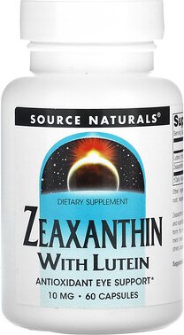 Source Naturals, Zeaxanthin With Lutein, Zeaxanthin mit Lutein, 10 mg, 60 Kapseln