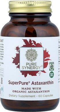 Thumbnail - Pure Synergy, SuperPure Astaxanthin, Organic Extract, superreines Astaxanthin, Bio-Extrakt, 60 Kapseln