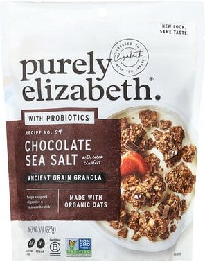Purely Elizabeth, Ancient Grain Granola. Schokoladenmeersalz + Probiotika, 227 g (8 oz.)