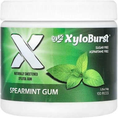 Xyloburst, Xylit-Kaugummi, grüne Minze, 150 g (5,29 oz.), 100 Stück