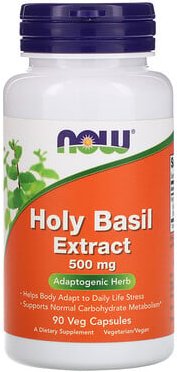 NOW Foods, Heiliges Basilikum Extrakt, 500 mg, 90 vegetarische Kapseln