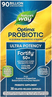 Nature's Way, Optima® Probiotic, Fortify® 50+, 90 Milliarden KBE, 30 Kapseln mit verzögerter Freisetzung