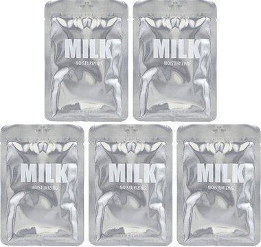 Lapcos, Moisturizing Sheet Beauty Mask Set, feuchtigkeitsspendendes Sheet Beauty Mask Set, Milch, 5 Masken, je 30 ml (1,...