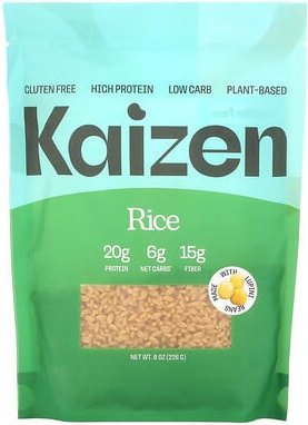 Kaizen, Rice, Gluten Free, Reis, glutenfrei, proteinreich, kohlenhydratarm, pflanzlich, 226 g (8 oz.)
