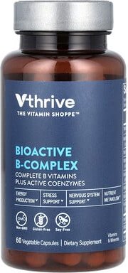 Vthrive, Bioactive B-Complex, bioaktiver B-Komplex, 60 pflanzliche Kapseln