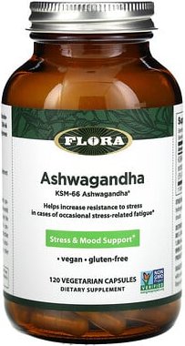 Flora, Ashwagandha, 120 pflanzliche Kapseln (300 mg pro Kapsel)