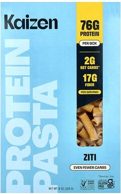 Kaizen, Ziti, glutenfrei, proteinreich, kohlenhydratarm, pflanzlich, noch weniger Kohlenhydrate, 226 g (8 oz.)