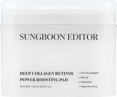 Thumbnail - Sungboon Editor, Deep Collagen Retinol Power Boosting Pad, tiefenwirksames Kollagen und Retinol, 100 Pads
