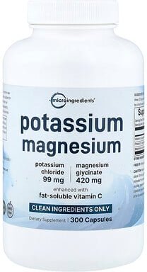 Micro Ingredients, Potassium Magnesium, Kalium-Magnesium, 300 Kapseln