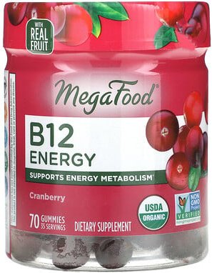 Thumbnail - MegaFood, B12 Energy, Cranberry, 70 Fruchtgummis