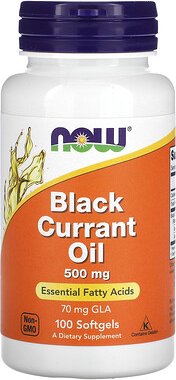 NOW Foods, Black Currant Oil, Schwarze-Johannisbeere-Öl, 500 mg, 100 Weichkapseln