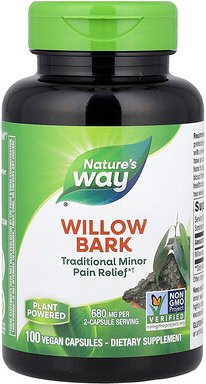 Nature's Way, Willow Bark, Weidenrinde, 100 vegane Kapseln (340 mg pro Kapsel)