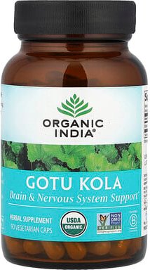 Organic India, Gotu Kola, 90 vegetarische Kapseln (350 mg pro Kapsel)
