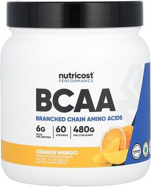 Thumbnail - Nutricost, Performance, BCAA, Orange-Mango, 480 g (17,1 oz.)