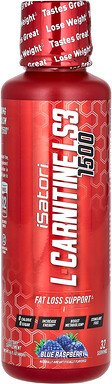 Isatori, L-Carnitine LS3 1500, L-Carnitin LS3 1500, Blaue Himbeere, 1.500 mg, 480 ml (16 fl. oz.)