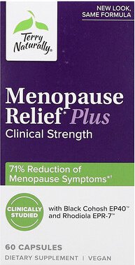Terry Naturally, Menopause Relief Plus, Linderung bei Menopause, 60 Kapseln