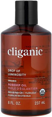 Cliganic, Organic Rosehip Seed Oil, Bio-Hagebutten-Samenöl, für alle Haar-/Hauttypen, 240 ml (8 fl. oz.)