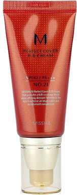 Missha, M Perfect Cover BB Cream, LSF 42 PA+++, Nr. 21 Light Beige, 50 ml (1,7 oz.)