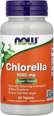 NOW Foods, Chlorella, 60 Tabletten (1.000 mg pro Tablette)