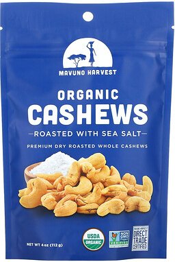 Mavuno Harvest, Bio-Cashewkerne, geröstet mit Meersalz, 112 g (4 oz.)