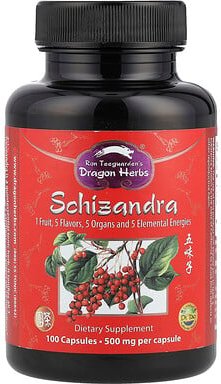 Dragon Herbs, Schizandra, 500 mg, 100 Kapseln
