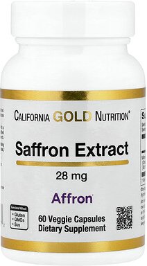 Thumbnail - California Gold Nutrition, Saffron Extract with Affron®, Safranextrakt mit Affron®, 28 mg, 60 pflanzliche Kapseln