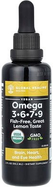 Thumbnail - Global Healing, Omega 3, 6, 7, 9, Omega-3, 6, 7, 9, Zitrone, 59,2 ml (2 fl. oz.)