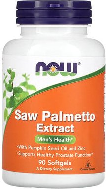 NOW Foods, Saw Palmetto Extract, Sägepalmenbeerenextrakt, mit Kürbiskernöl und Zink, 160 mg, 90 Kapseln
