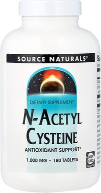 Source Naturals, N-Acetylcystein, 1.000 mg, 180 Tabletten