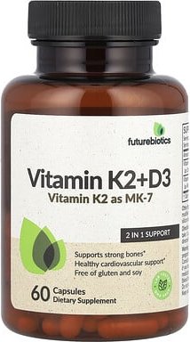Futurebiotics, Vitamin K2+D3, 60 Kapseln
