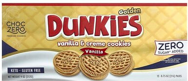 ChocZero, Premium Cookies, Golden Dunkies, Vanilla & Creme Cookies, Premium-Cookies, Golden Dunkies, Vanille- und Creme-...