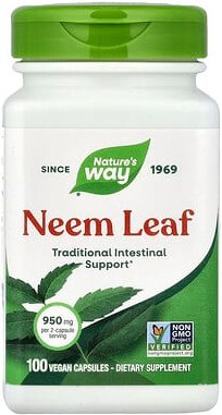 Nature's Way, Neem Leaf, Neem-Blatt, 100 vegane Kapseln (475 mg pro Kapsel)
