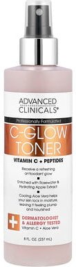 Advanced Clinicals, C-Glow Toner, Vitamin C + Peptide, 237 ml (8 fl. oz.)