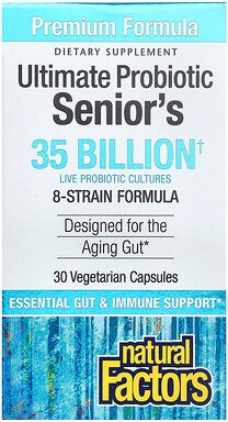 Thumbnail - Natural Factors, Ultimate Probiotic Senior's, Probiotika für Senioren, 30 pflanzliche Kapseln