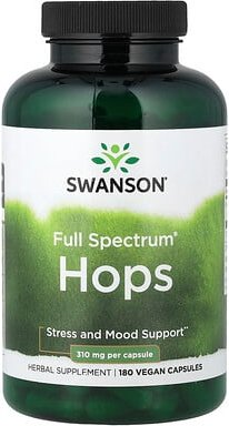 Swanson, Full Spectrum® Hops, Hopfen, 180 vegane Kapseln (310 mg pro Kapsel)