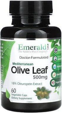 Thumbnail - Emerald Laboratories, Mediterranes Olivenblatt, 500 mg, 60 pflanzliche Kapseln
