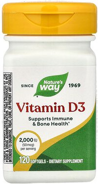 Nature's Way, Vitamin D3, 50 mcg (2.000 IU), 120 Weichkapseln