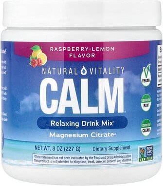 Natural Vitality, CALM®, Relaxing Drink Mix, entspannende Trinkmischung, Himbeer-Zitrone, 226 g (8 oz.)