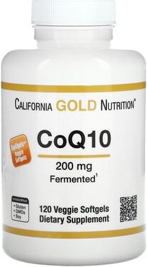 California Gold Nutrition, CoQ10, 200 mg, 120 pflanzliche Weichkapseln